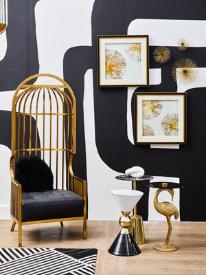 Eliza Brushed Gold Dome Cage Chair - Canwell Interiors Limited - Xshowhome