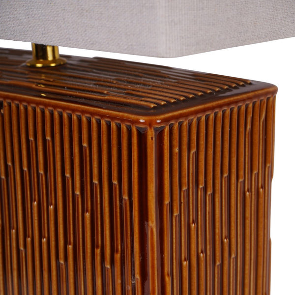 Elk Square Terracotta Ceramic Table Lamp with Shade - XShowhome Limited - Libra