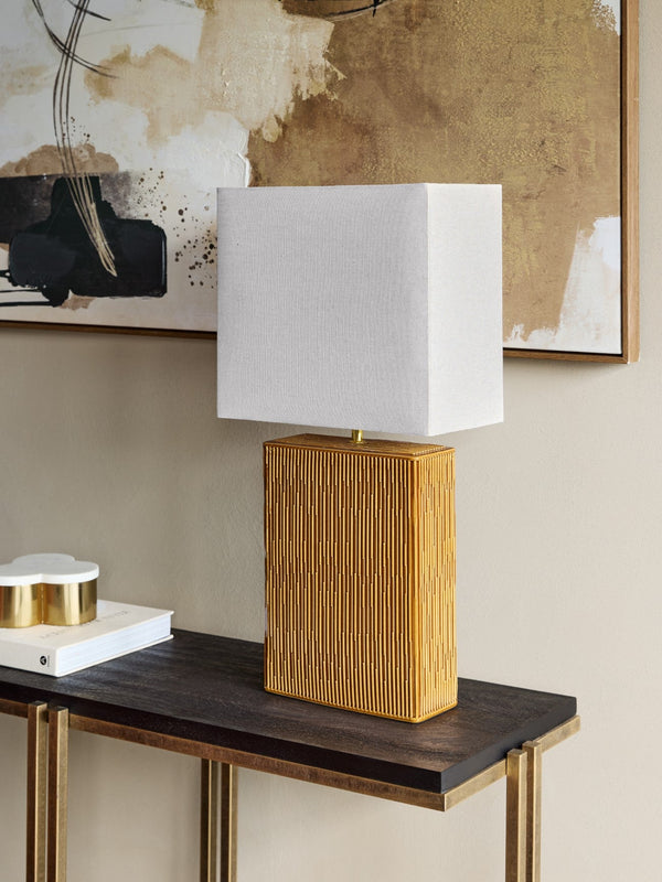 Elk Square Terracotta Ceramic Table Lamp with Shade - XShowhome Limited - Libra