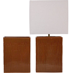 Elk Square Terracotta Ceramic Table Lamp with Shade - XShowhome Limited - Libra