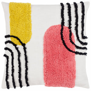 Elmer 45x45 Feather Filled Cushion Citrus & Pink - Canwell Interiors Limited - Riva