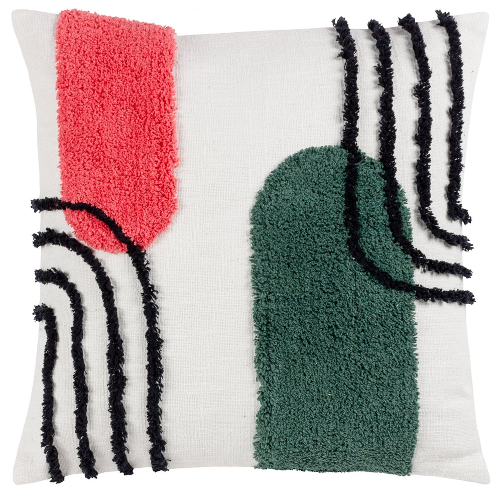 Elmer 45x45 Feather Filled Cushion Pink & Jade - Canwell Interiors Limited - Riva