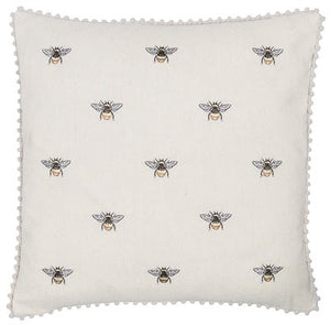 Emb Bees and Pom Poms 45x45 - Canwell Interiors Limited - Malini