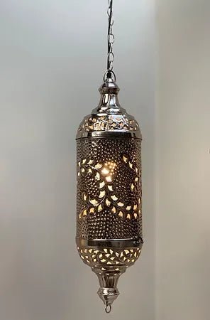 Embossed Metal Silver Hanging Light - Canwell Interiors Limited - Wilde Java