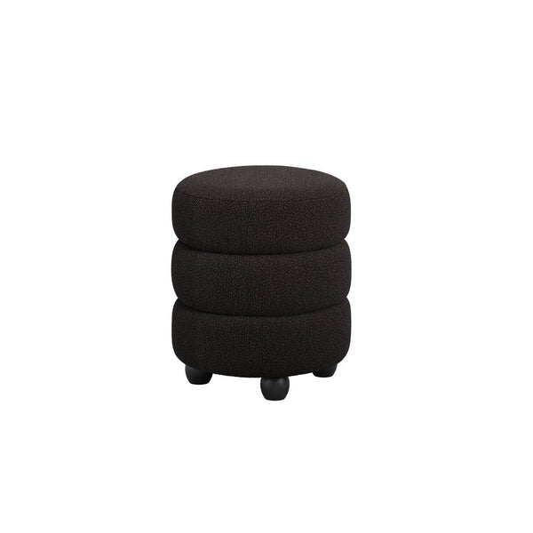 Emi Black & Black Pouffe - Canwell Interiors Limited - Canwell