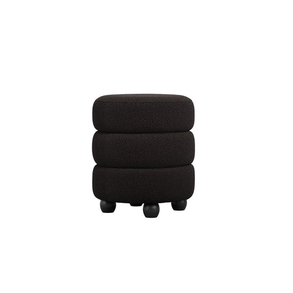 Emi Black & Black Pouffe - Canwell Interiors Limited - Canwell