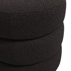 Emi Black & Black Pouffe - Canwell Interiors Limited - Canwell