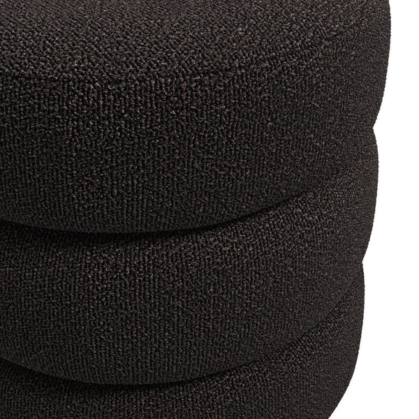 Emi Black & Black Pouffe - Canwell Interiors Limited - Canwell