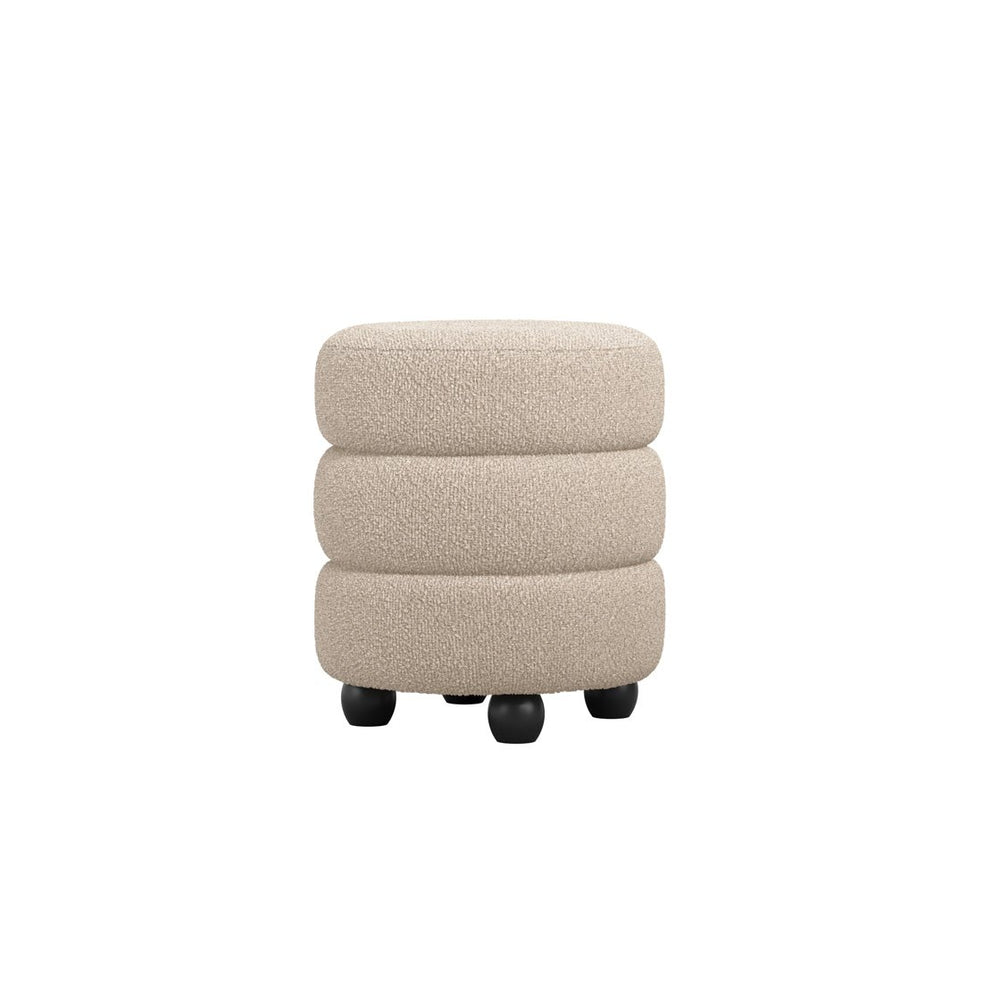Emi Buff & Black Pouffe - Canwell Interiors Limited - Canwell