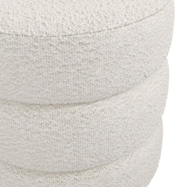 Emi Ivory & Black Pouffe - Canwell Interiors Limited - Canwell