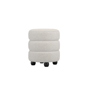 Emi Ivory & Black Pouffe - Canwell Interiors Limited - Canwell