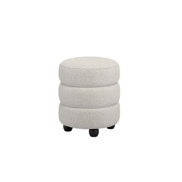 Emi Ivory & Black Pouffe - Canwell Interiors Limited - Canwell
