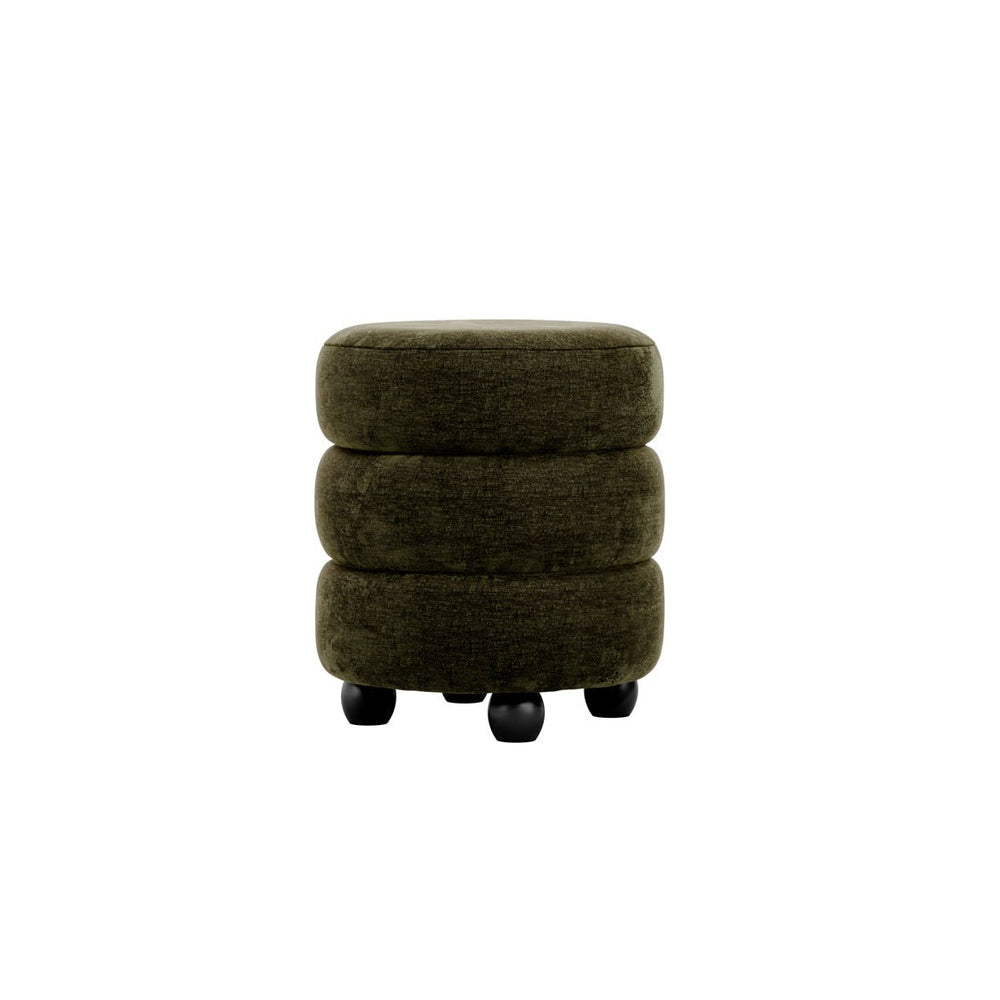 Emi Olive & Black Pouffe - XShowhome Limited - Canwell