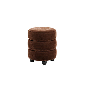 Emi Brandy & Black Pouffe | Xshowhome