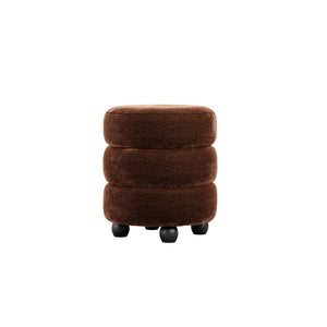 Emi Brandy & Black Pouffe | Xshowhome