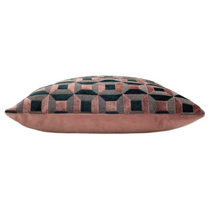 Empire 45x45 Feather Filled Cushion Blush & Navy - Canwell Interiors Limited - Riva
