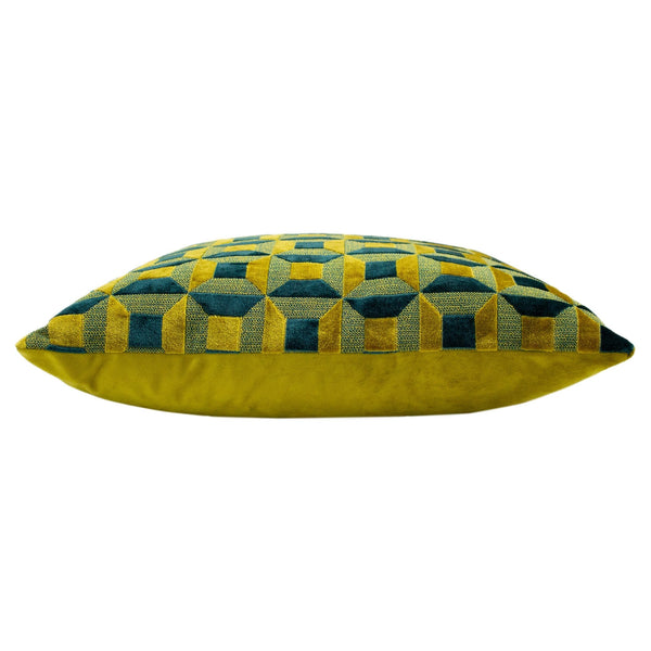 Empire 45x45 Feather Filled Cushion Teal & Gold - Canwell Interiors Limited - Riva