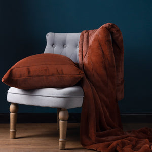 Empress Feather Filled Cushion 45x45 Rust - Canwell Interiors Limited - Riva