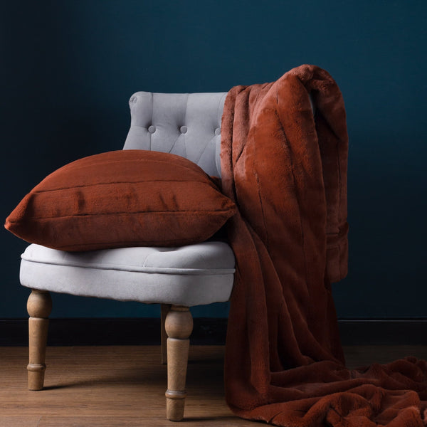 Empress Feather Filled Cushion 45x45 Rust - Canwell Interiors Limited - Riva