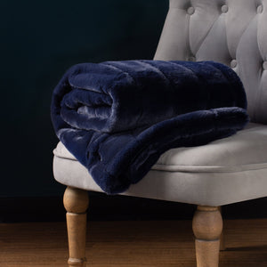 Empress Throw 130x180 Navy - Canwell Interiors Limited - Riva