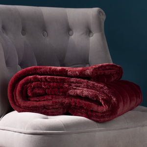 Empress Throw 130x180 Ruby - Canwell Interiors Limited - Riva