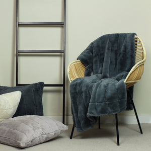 Empress Throw 140x200 Charcoal - XShowhome Limited - Riva