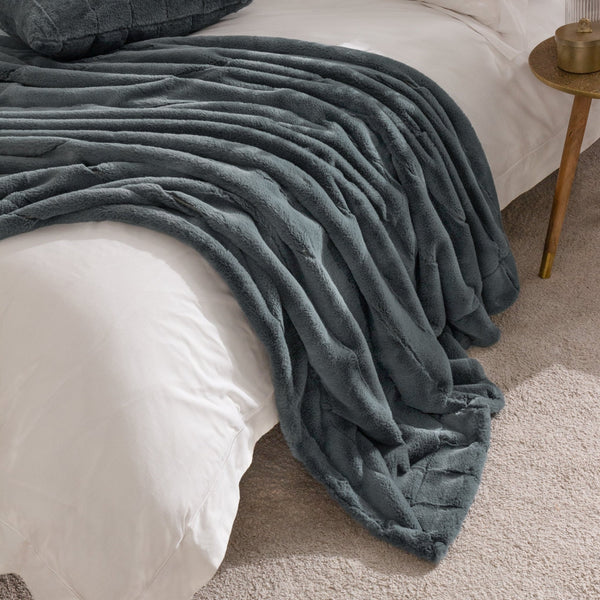 Empress Throw 140x200 Charcoal - XShowhome Limited - Riva