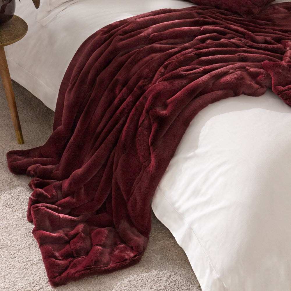 Empress Throw 140x200 Ruby - Canwell Interiors Limited - Riva