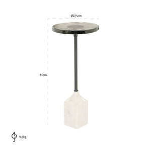 End table Aurora white 27Ø - Canwell Interiors Limited - Richmond