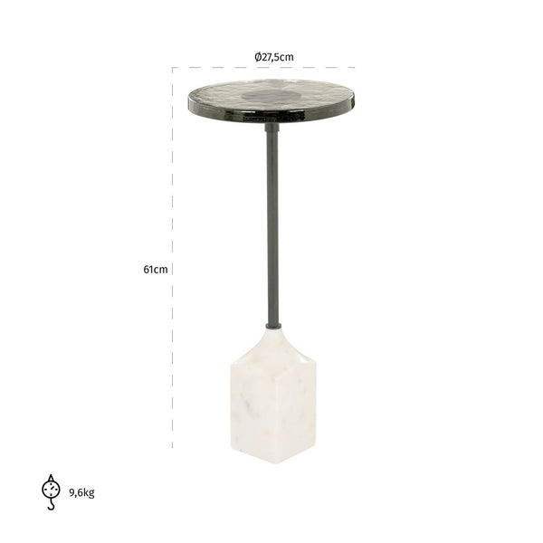End table Aurora white 27Ø - Canwell Interiors Limited - Richmond