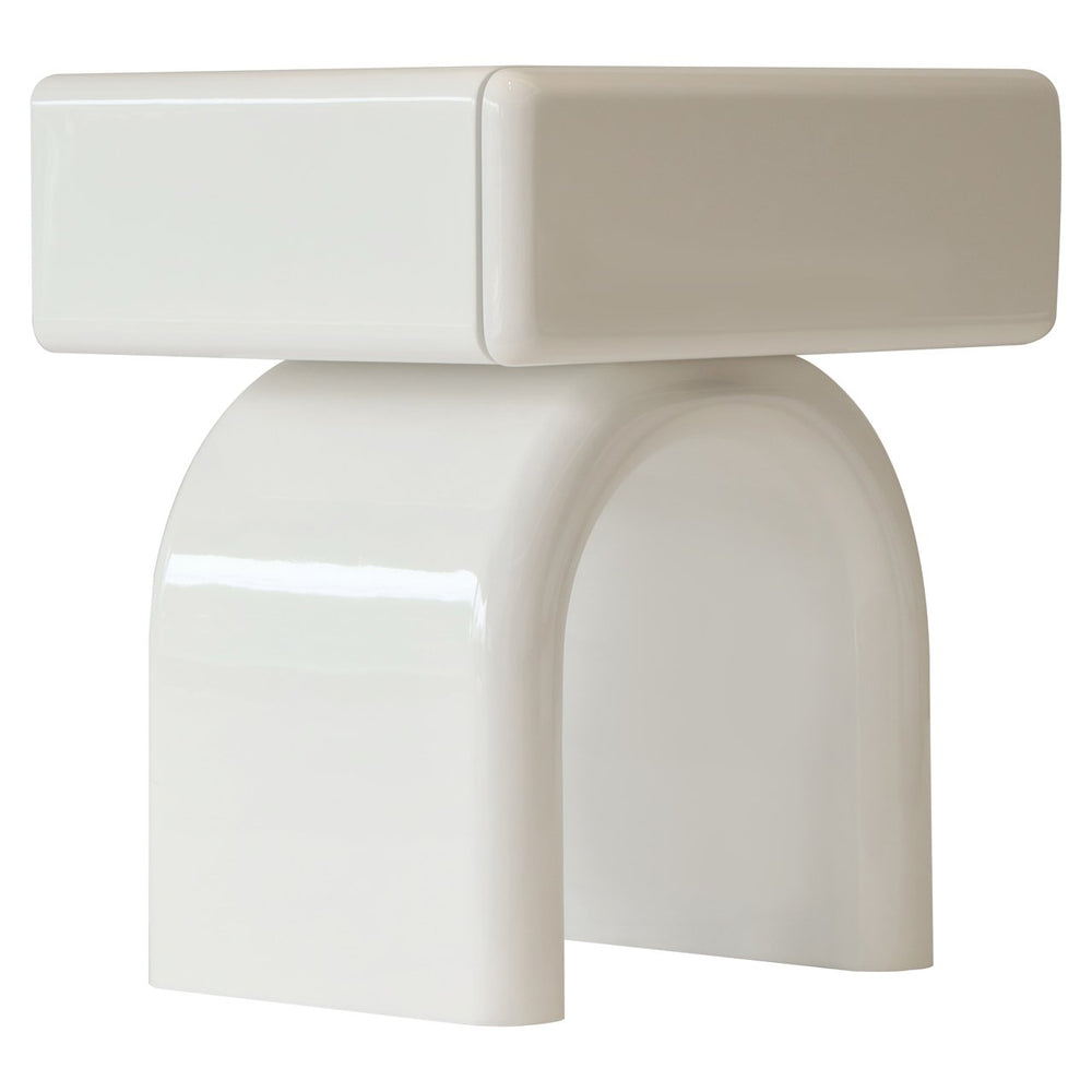 End table Bennet coconut milk 1 - drawer - Canwell Interiors Limited - Richmond
