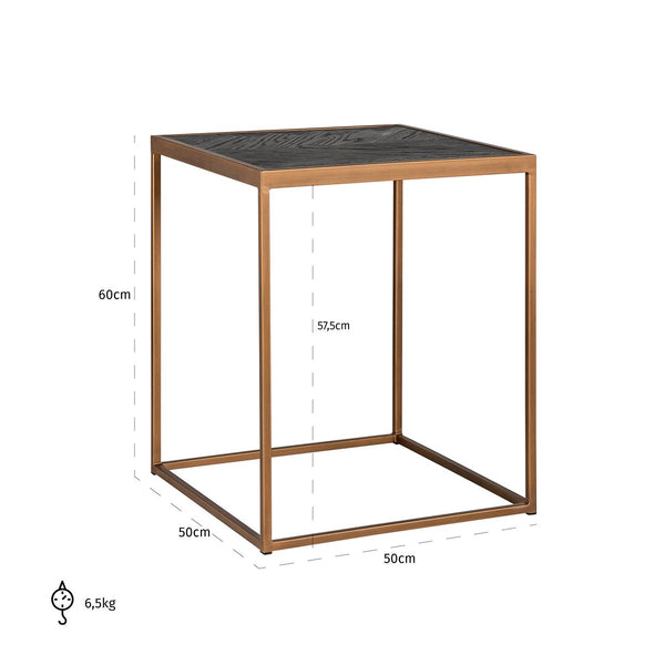 End Table Blackbone Brass (black Rustic) - Canwell Interiors Limited - Richmond