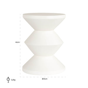 End table Bloomstone white 35Ø - Canwell Interiors Limited - Richmond