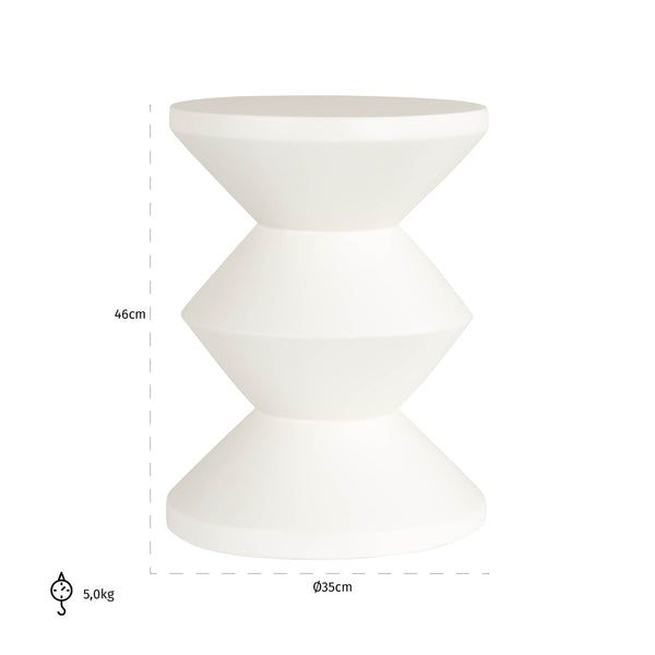 End table Bloomstone white 35Ø - Canwell Interiors Limited - Richmond