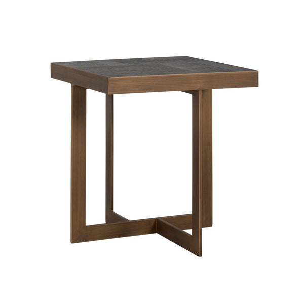 End table Cambon dark coffee - dark coffee, Oak Veneer|Metal - Canwell Interiors Limited - Richmond