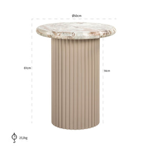 End table Coronel Blush beige - Canwell Interiors Limited - Richmond