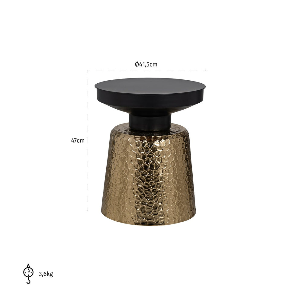 End Table Freddie (black/gold) - Canwell Interiors Limited - Richmond