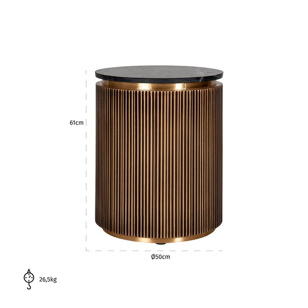 End table Ironville gold 50Ø - Canwell Interiors Limited - Richmond