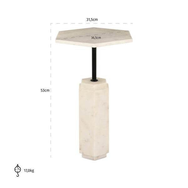 End table Lilitha black/white - Canwell Interiors Limited - Richmond