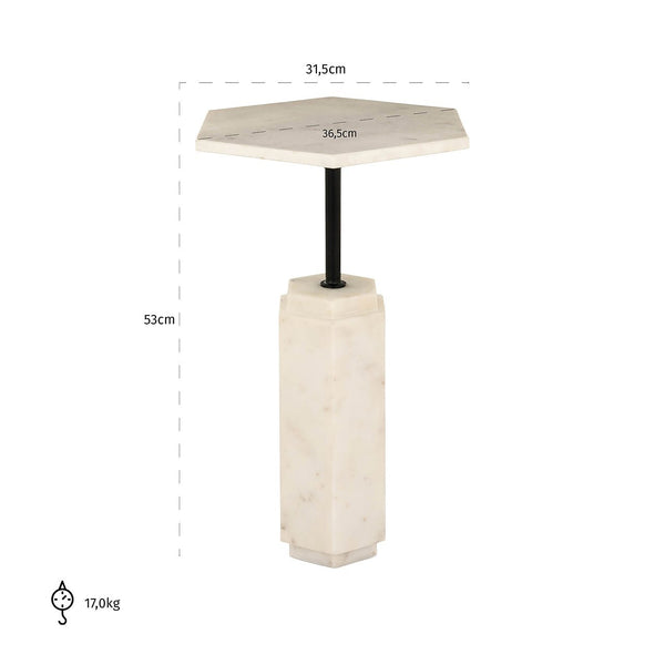End table Lilitha black/white - Canwell Interiors Limited - Richmond