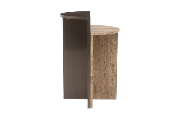 End table Russo brown - brown, W{"value":40.0,"unit":"CENTIMETERS"} H{"value":60.0,"unit":"CENTIMETERS"} D{"value":40.0,"unit":"CENTIMETERS"} - Canwell Interiors Limited - Richmond