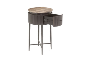 End table Russo brown - brown, W{"value":40.0,"unit":"CENTIMETERS"} H{"value":70.0,"unit":"CENTIMETERS"} D{"value":40.0,"unit":"CENTIMETERS"} - Canwell Interiors Limited - Richmond