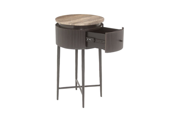 End table Russo brown - brown, W{"value":40.0,"unit":"CENTIMETERS"} H{"value":70.0,"unit":"CENTIMETERS"} D{"value":40.0,"unit":"CENTIMETERS"} - Canwell Interiors Limited - Richmond