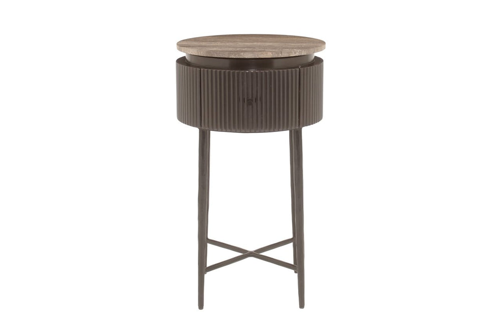 End table Russo brown - brown, W{"value":40.0,"unit":"CENTIMETERS"} H{"value":70.0,"unit":"CENTIMETERS"} D{"value":40.0,"unit":"CENTIMETERS"} - Canwell Interiors Limited - Richmond