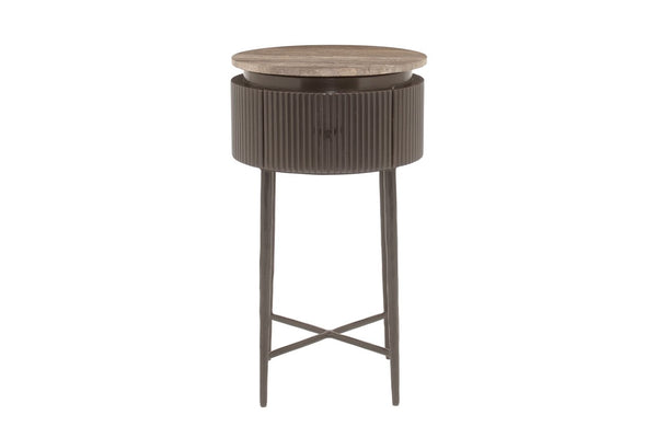 End table Russo brown - brown, W{"value":40.0,"unit":"CENTIMETERS"} H{"value":70.0,"unit":"CENTIMETERS"} D{"value":40.0,"unit":"CENTIMETERS"} - Canwell Interiors Limited - Richmond