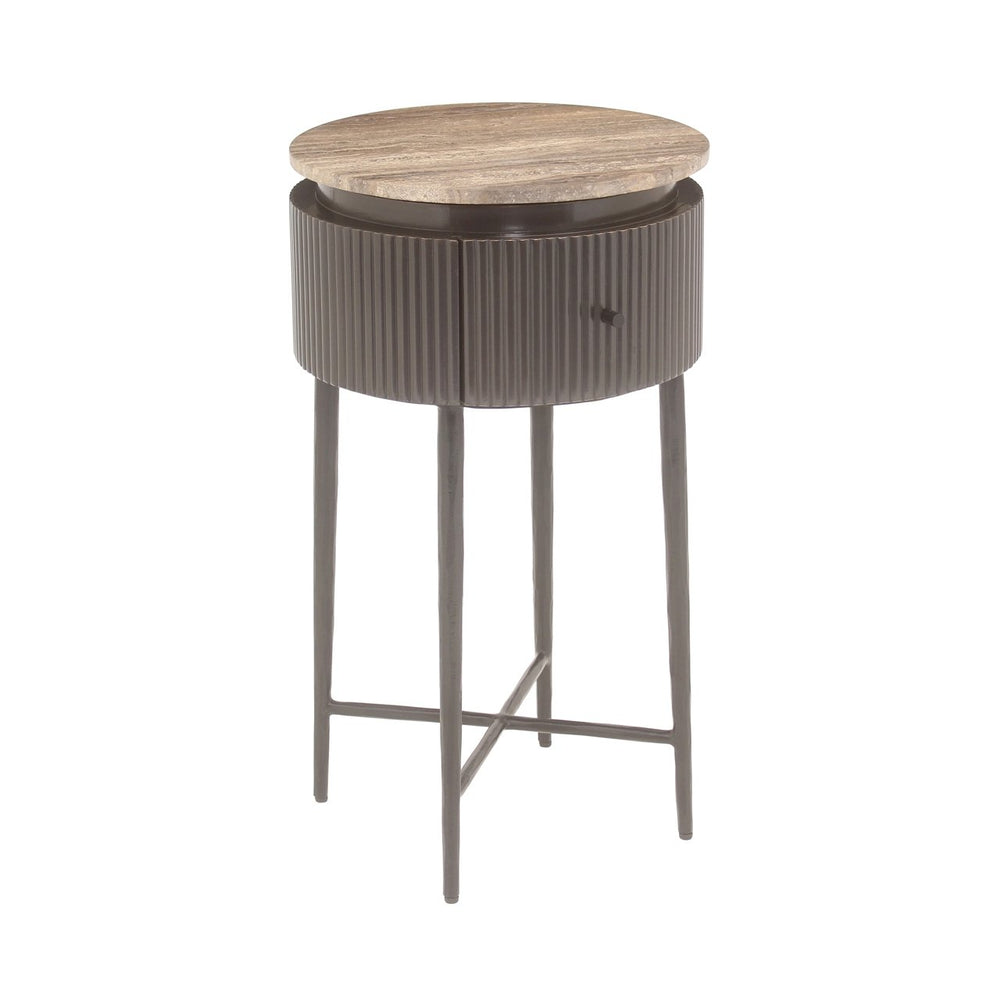 End table Russo brown - brown, W{"value":40.0,"unit":"CENTIMETERS"} H{"value":70.0,"unit":"CENTIMETERS"} D{"value":40.0,"unit":"CENTIMETERS"} - Canwell Interiors Limited - Richmond