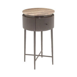 End table Russo brown - brown, W{"value":40.0,"unit":"CENTIMETERS"} H{"value":70.0,"unit":"CENTIMETERS"} D{"value":40.0,"unit":"CENTIMETERS"} - Canwell Interiors Limited - Richmond