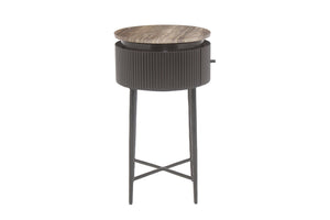 End table Russo brown - brown, W{"value":40.0,"unit":"CENTIMETERS"} H{"value":70.0,"unit":"CENTIMETERS"} D{"value":40.0,"unit":"CENTIMETERS"} - Canwell Interiors Limited - Richmond