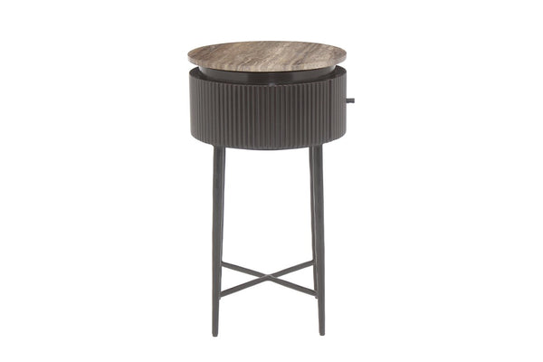 End table Russo brown - brown, W{"value":40.0,"unit":"CENTIMETERS"} H{"value":70.0,"unit":"CENTIMETERS"} D{"value":40.0,"unit":"CENTIMETERS"} - Canwell Interiors Limited - Richmond
