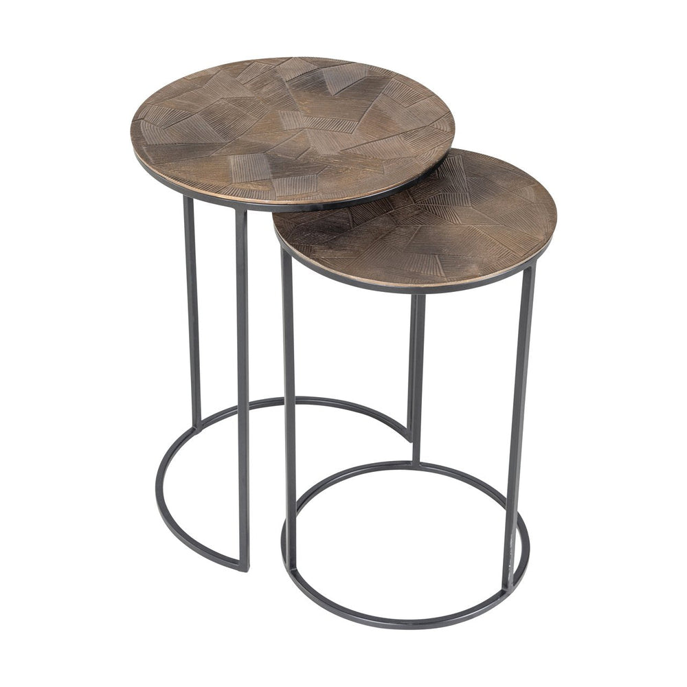 End table Tulum brushed gold (Set of 2) - Canwell Interiors Limited - Richmond